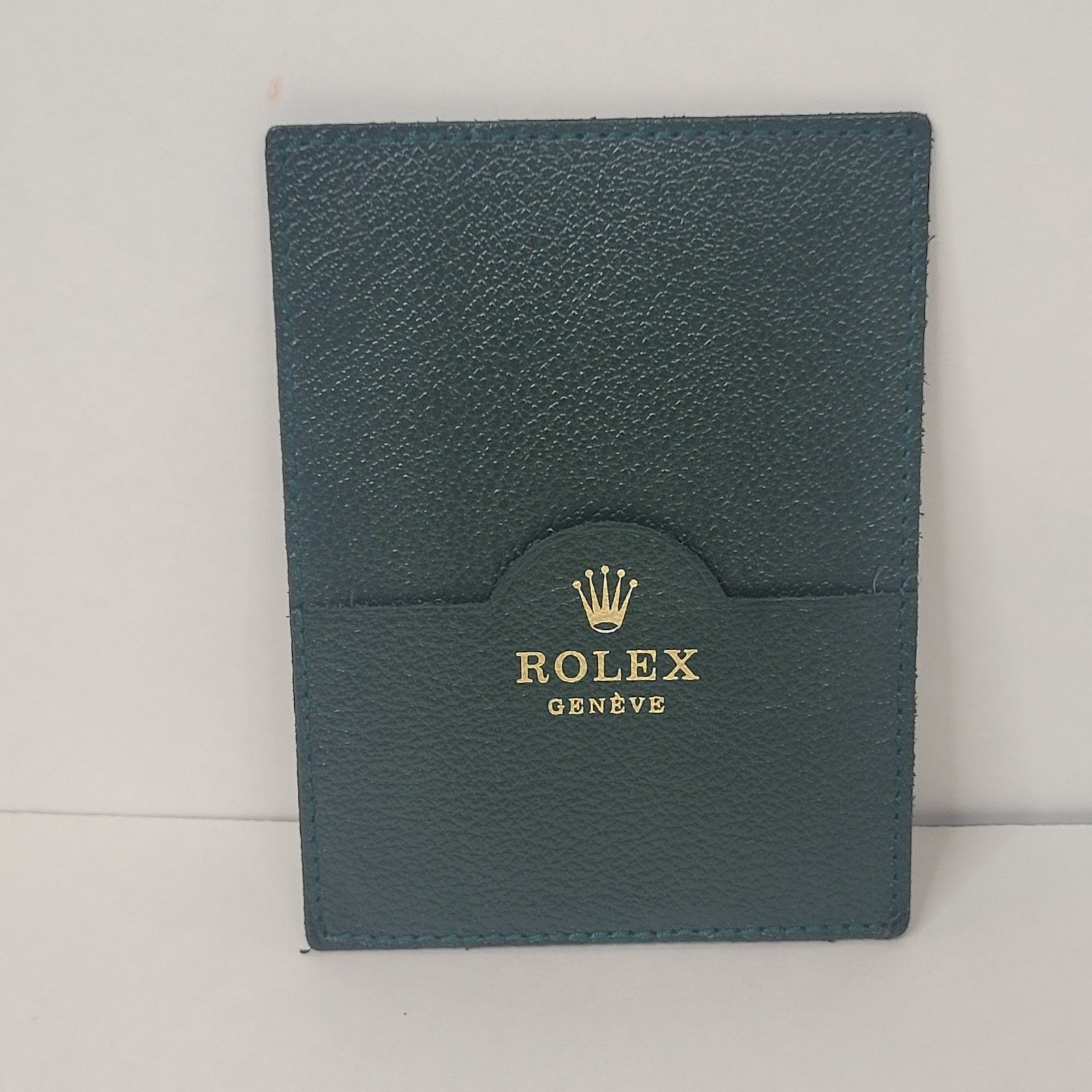Vintage Rolex Green Leather Card Document Holder 01014005  20012002